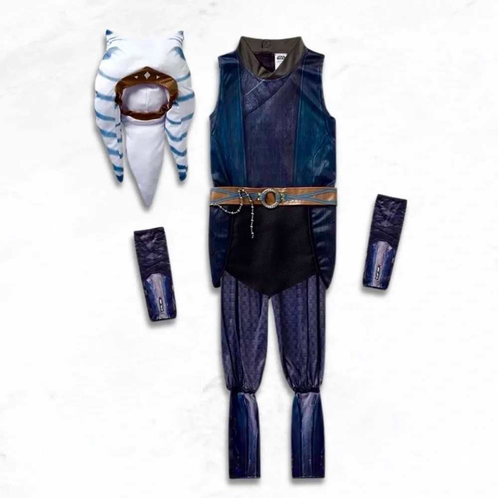 Disney Star Wars Jedi Ahsoka Tano kids Costume Size 7/8 - Picture 2 of 13